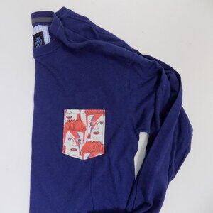 rocker pocket tee ziggy stardust vintage style oversized boyfriend